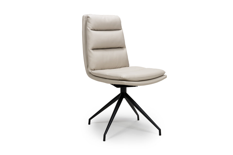 Eske Taupe Faux Leather Dining Chair