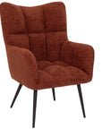 Flora Red Fabric square padding Armchair