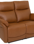 Gisborne 2 Seater power Recliner in tan leather