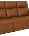Gisborne 3 Seater power Recliner in tan leather