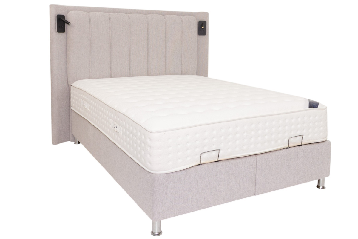 Gloster Bedframe with reading lights and storage