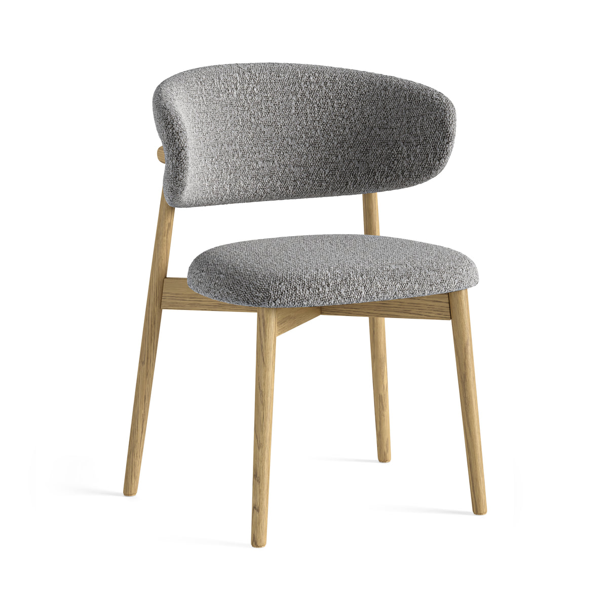 Henley Grey Boucle Fabric Dining Chair