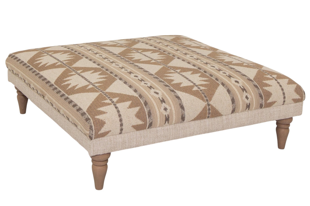 Hera Fabric Footstool with oak legs
