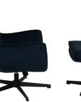 Helsinki - Blue Armchair & Footstool