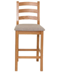 Kinvara - Grey Fabric Barstool