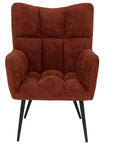 Flora  - Red Fabric Armchair