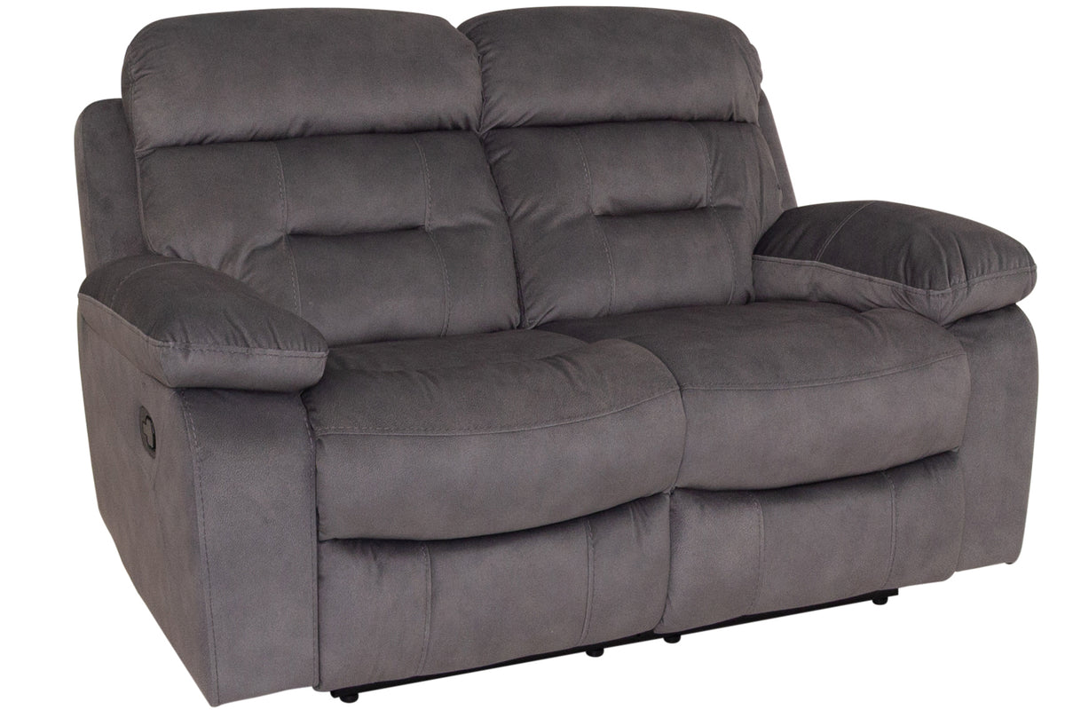 Jade grey Fabric manual 2 Seater Recliner