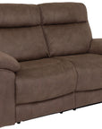 Jasmine Brown Fabric 2 Seater Manual Recliner