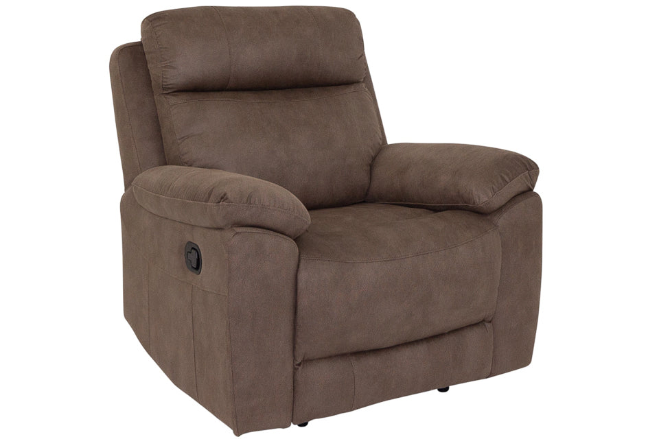 Jasmine Brown Fabric Manual Recliner