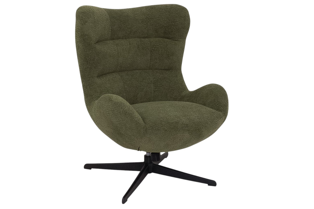 Kiel Green Swivel Armchair