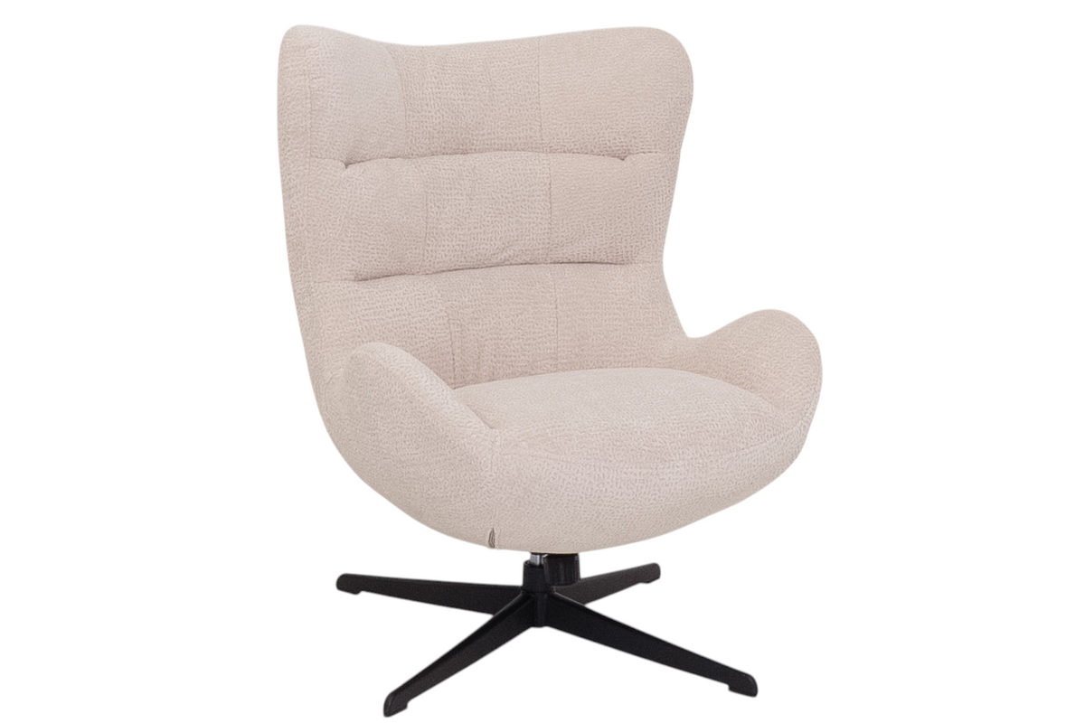Kiel White Swivel Armchair