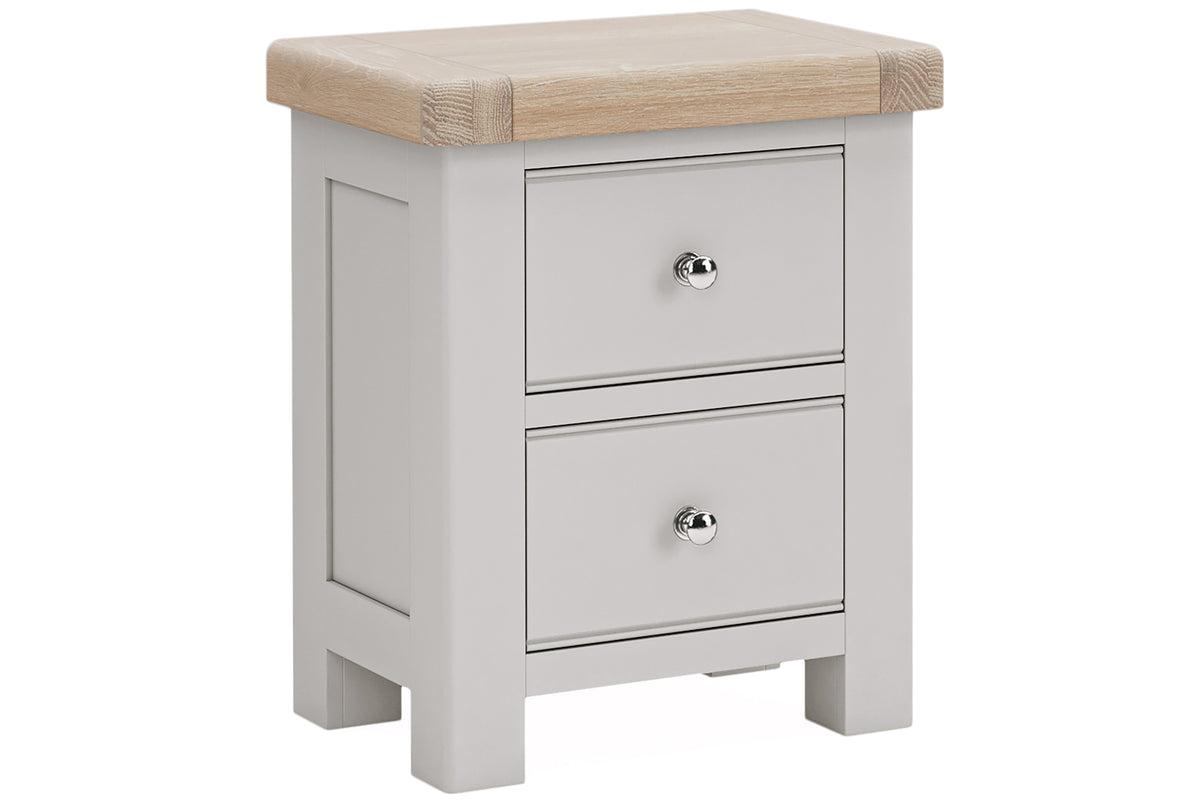 Kilronan 2 Drawer Bedside Locker with oak top