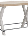 Kilronan Grey And Oak Bar Table with metal foot bar