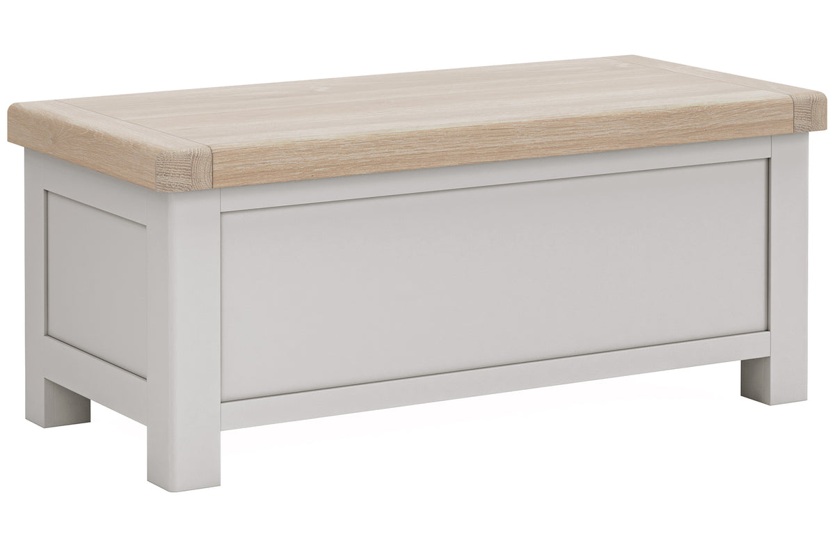 Kilronan Grey And Oak Blanket Box