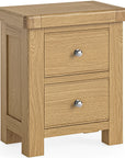Kinvara Oak Bedside Locker with 2 drawers