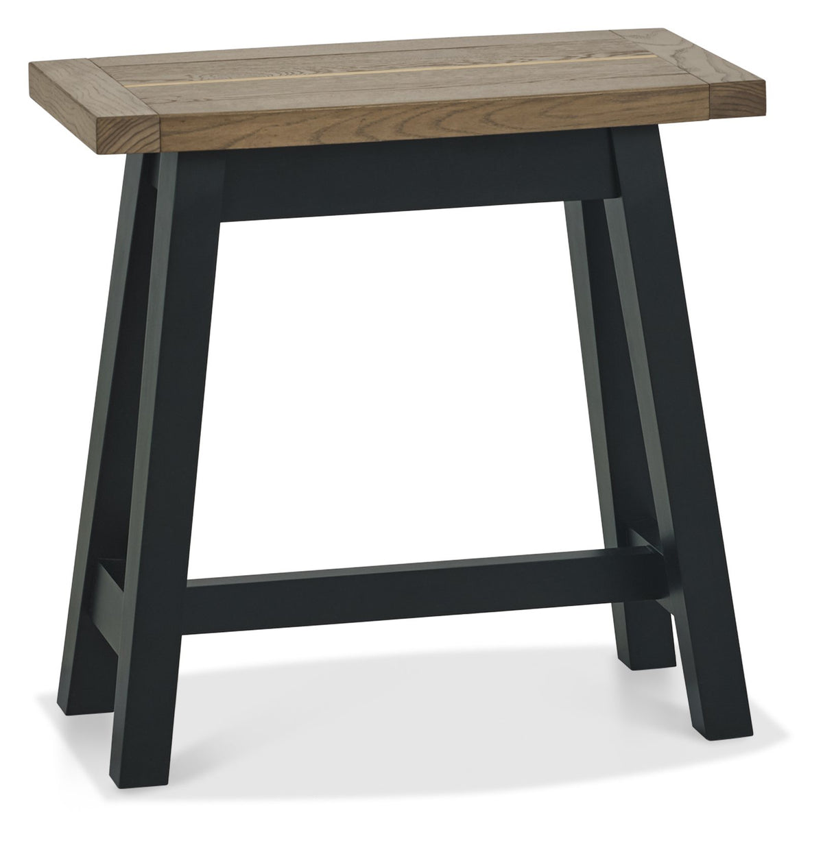 Leah Peppercorn Side Table with brass strip