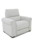 Lotus white textured Fabric Power Recliner