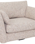 Manchester textured Fabric Swivel snuggler Armchair