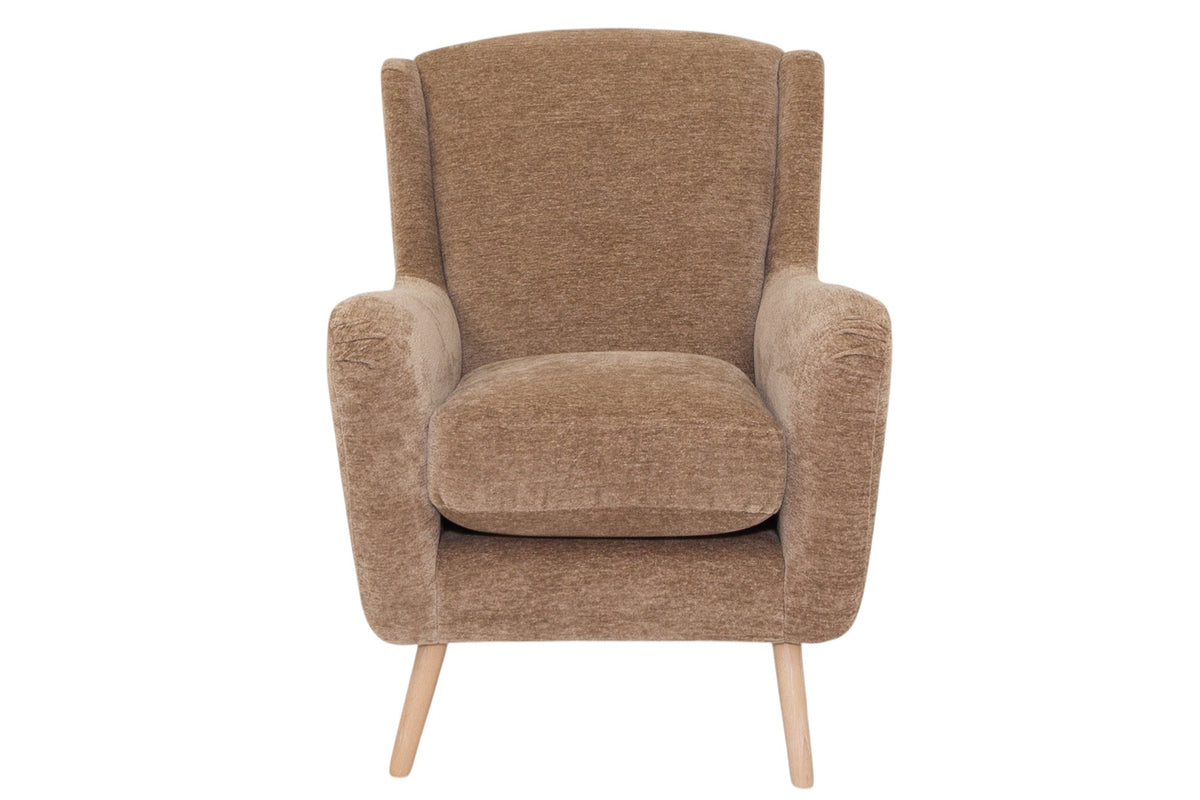 Marcella Brown Fabric Armchair