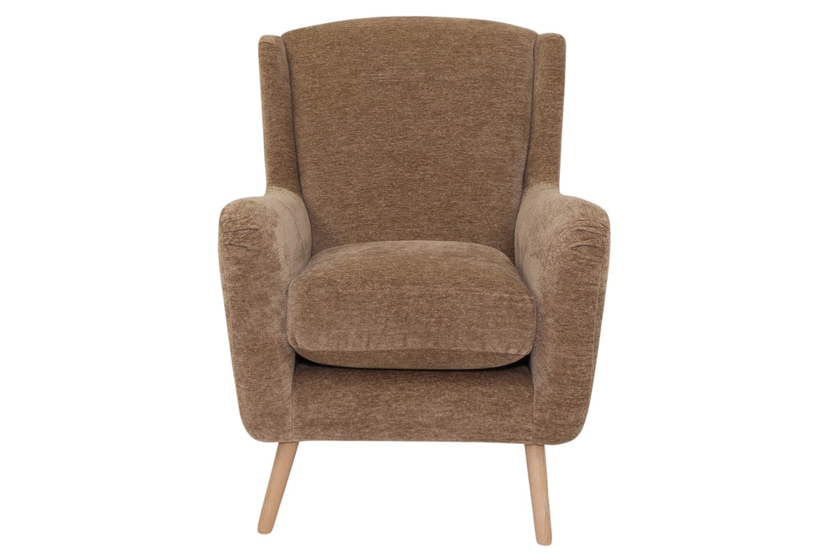 Marcella - Brown Fabric Armchair