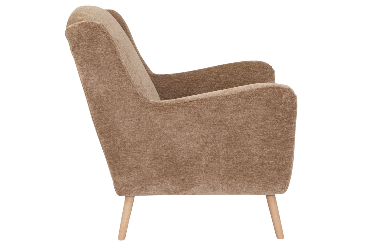 Marcella - Brown Fabric Armchair