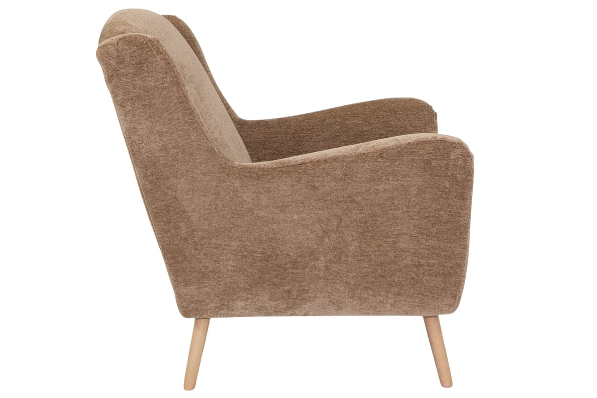 Marcella - Brown Fabric Armchair