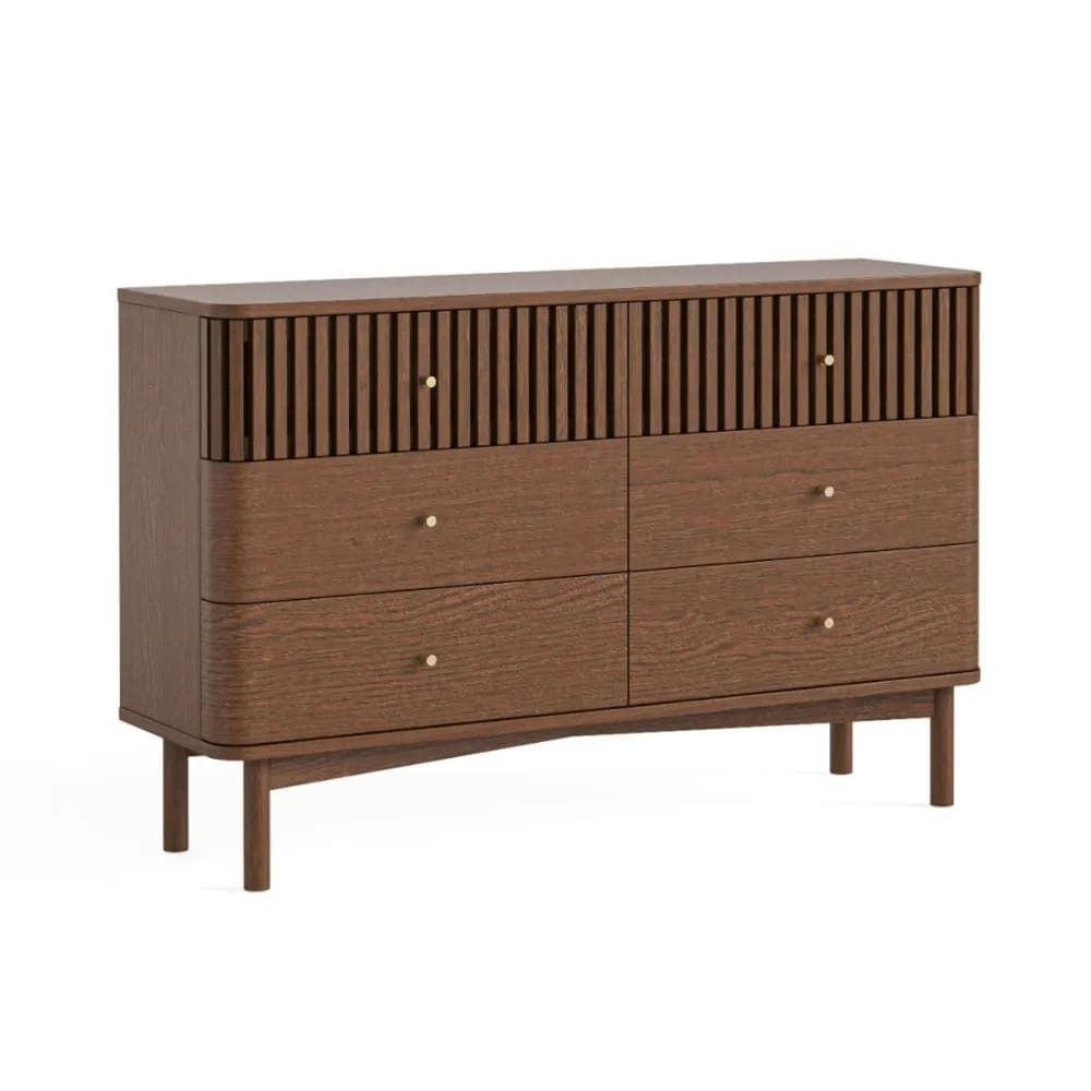 Ocean 6 Drawer Chest with gold handles