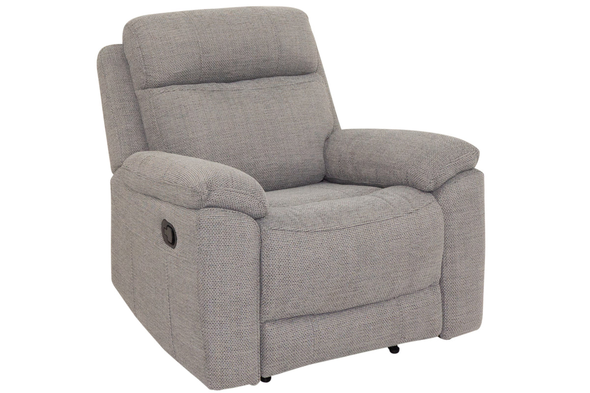 Olivia grey Fabric Manual Recliner