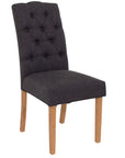 Owenea Charcoal Fabric button back  Dining Chair