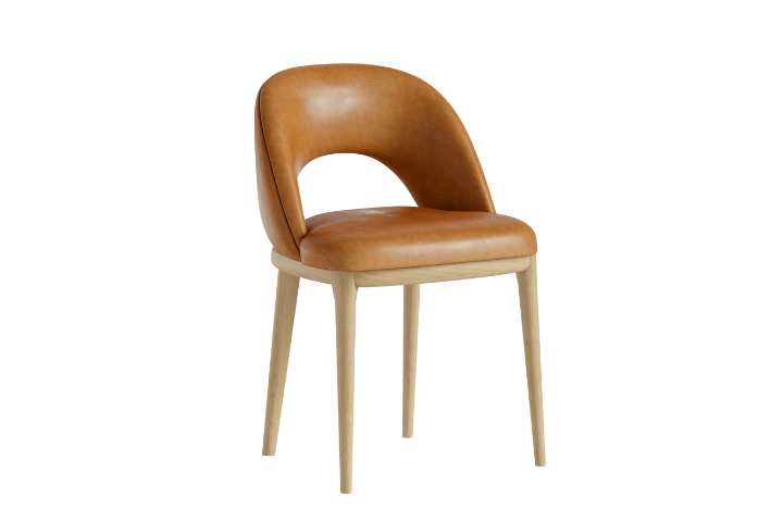 Paula Tan Faux Leather Dining Chair