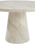 Peru Marble Round Dining Table with pedestal base