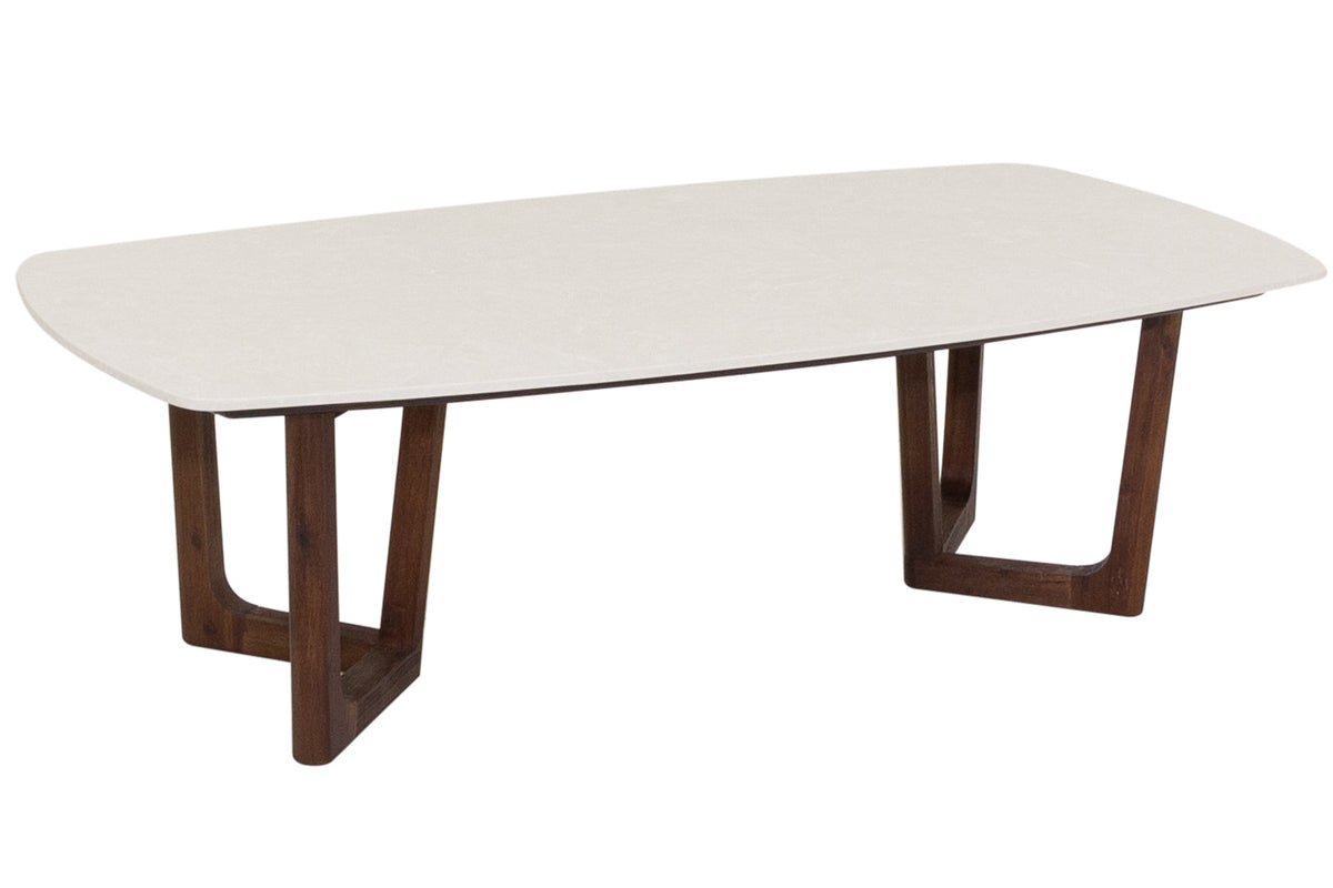 Portrane Coffee Table with wood sculptured base