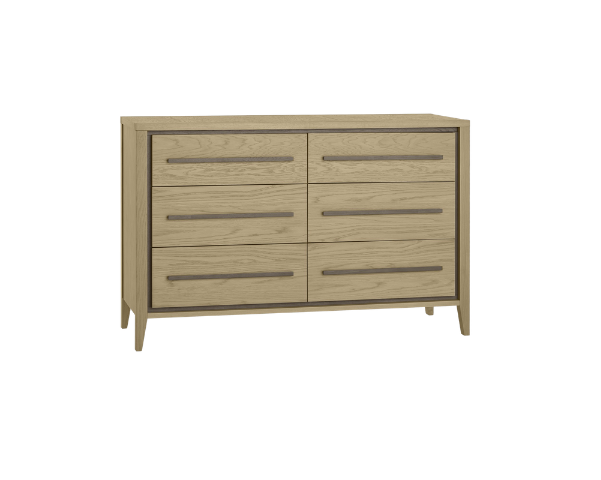 Prague oak 6 Drawer Chest