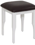 Roberto White and faux leather Stool