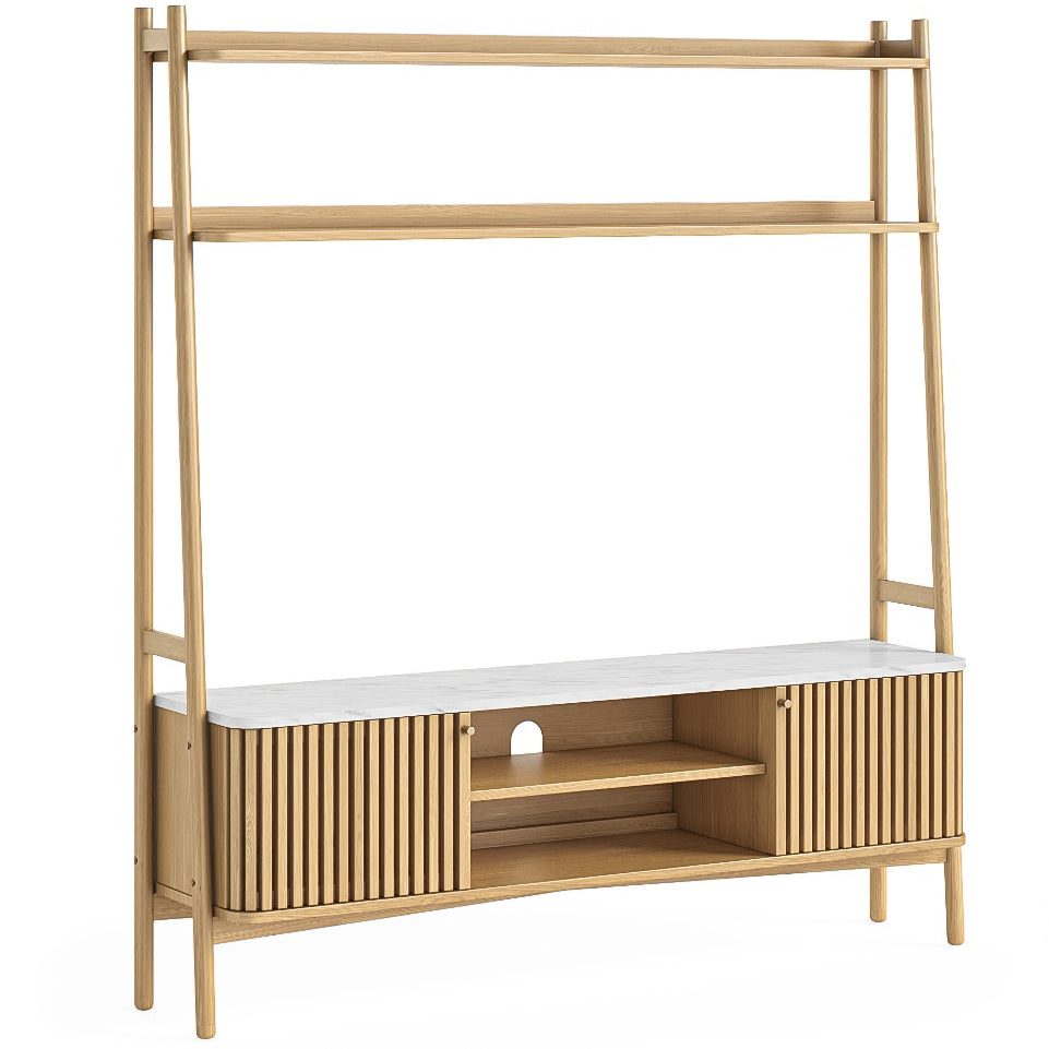 Ryan Marble and Oak Media and display Unit