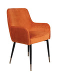 Sauron Orange Velvet Dining Chair