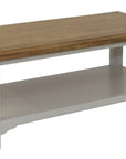 Simon Grey and Oak Coffee Table with lower shelf