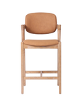 Simpson - Cognac Faux Leather Barstool