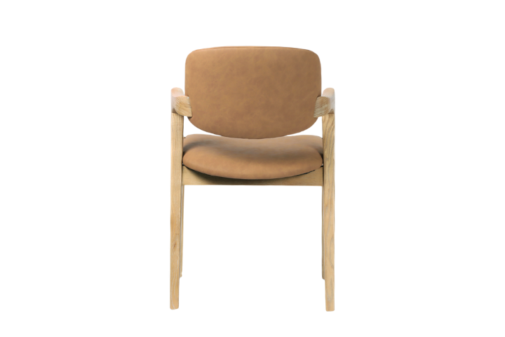 Simpson - Cognac Faux Leather Dining Chair