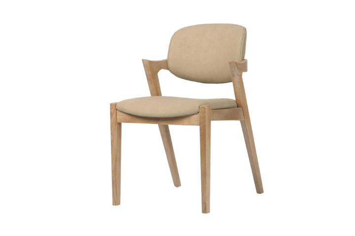 Simpson Camel Faux Leather Dining Chair