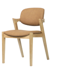 Simpson Cognac Faux Leather Dining Chair