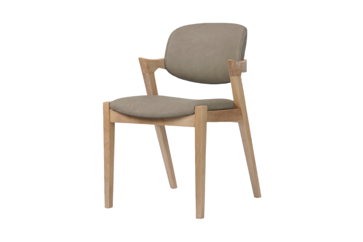Simpson Saddle Brown Faux Leather Dining Chair