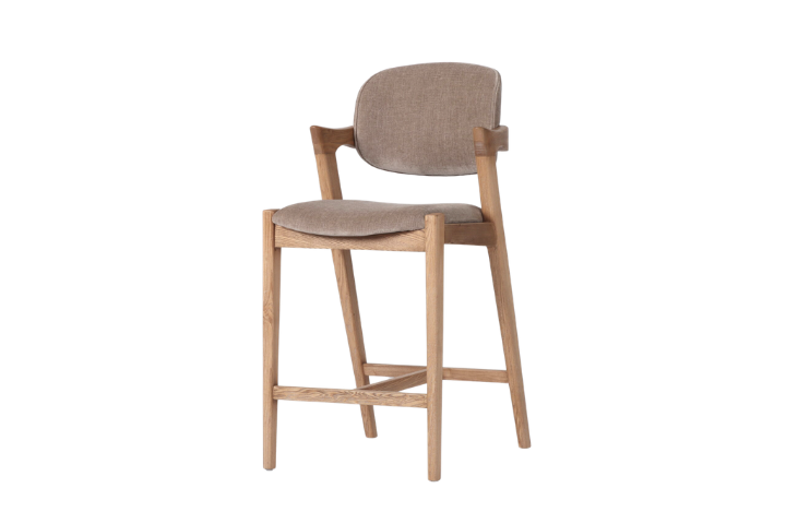 Simpson Mink Fabric Barstool