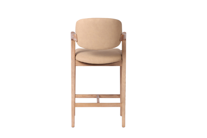 Simpson - Camel Faux Leather Barstool