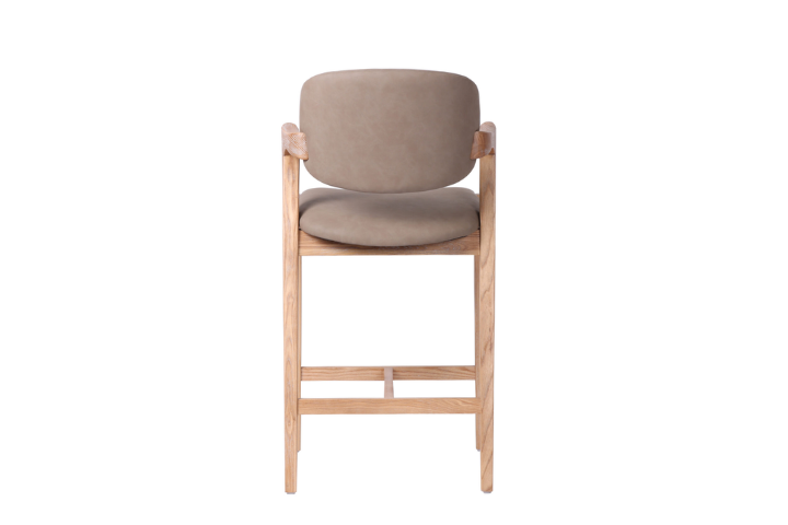 Simpson - Saddle Brown Faux Leather Barstool