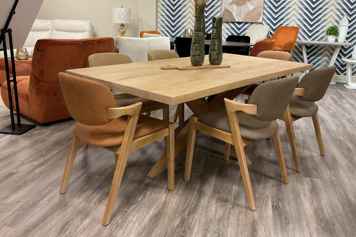 Simpson - Saddle Brown Faux Leather Dining Chair