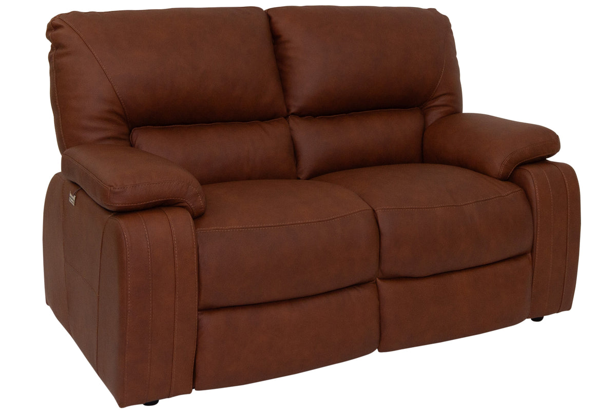 Solas rich tan Leather static 2 Seater
