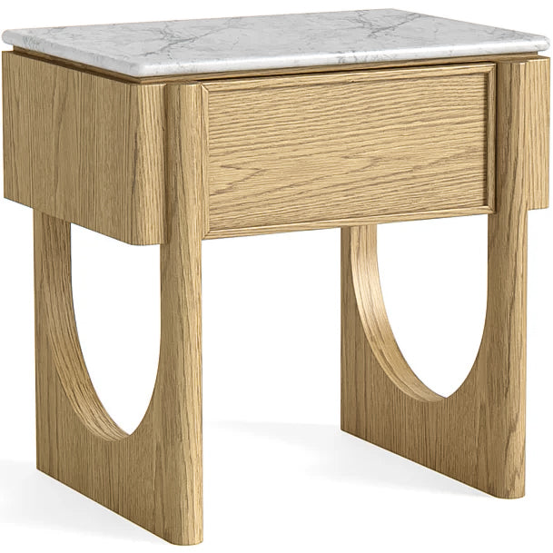 Tina Marble Lamp Table with 1 drawer