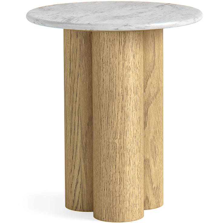 Tina Marble Side Table on pedestal base