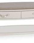 Vesper Grey and Oak Coffee Table wih 2 drawers and lower shelf